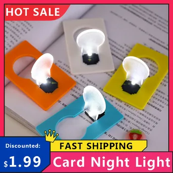 Card Design Portabil Vânzare Fierbinte Drăguț Portabil de Buzunar Ori trece CONDUS Card Lampa de Noapte a Pus În Pungă Portofel Convenabil Lumina