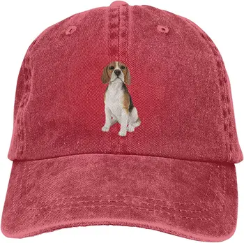 Femei Bărbați Reglabil Șapcă de Baseball cu Câine Beagle Model, Tesatura Denim Snapback Trucker Hat