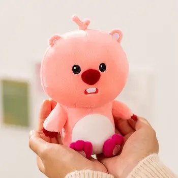 16CM Kawaii Slab Jucării de Pluș Molang Dragoste Roz Little Beaver Coreea de Jucărie Urs Roz Papusa Drăguț Fată Model de Crăciun Cadouri de Ziua de nastere