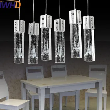 IWHD 3 Capete de Dus Suspendate Lumini Moderne de Moda de Cristal Pandantiv Lumini Simple din Oțel Inoxidabil, corp de Iluminat Suspendu Dormitor