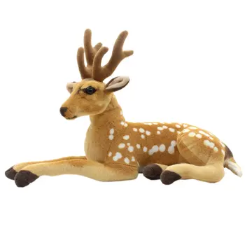 Viața reală Jucărie de Pluș Umplute Animale Sika Cerb cu pete Jucării de Pluș Petrecere de Ziua de nastere Cadou Jucărie 50cm
