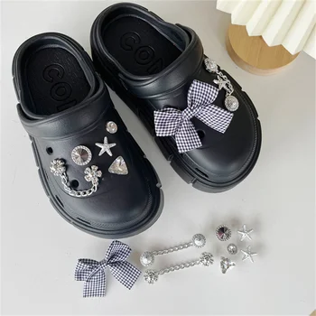 De lux Stras Croc Farmece Designer de Moda Vintage Saboți Catarama Fluture Floare de Pantofi Farmecele pentru Pantofi de Calitate, Bijuterii