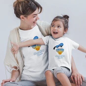 Ochelari De Soare Disney Seria De Imprimare Femei Tricou Alb Vara Noi Produse Donald Duck Cap Grafic Femeie T-Shirt De Vânzare Fierbinte Topuri