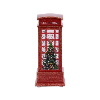 72XD Crăciun Cabina Telefonică Roșie Felinar de Epocă de Lumină Led Ornament Decor pentru Acasa Festival Ziua de nastere Partid de Fundal de Decor