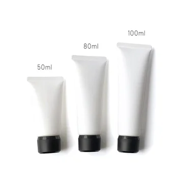 50pcs 50g 80g 100g Gol Alb Frost Tub Moale Pentru Cosmetice Lotiune Crema de Ambalare Stors Sticla de Plastic cu Capac Cu filet