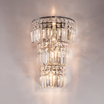 Moderne de Perete de Cristal Lumina Mare Lampă de Perete Camera de zi cu LED-uri Moderne de Cristal Lampă de Perete Cristal Mare Sconces Perete pentru Dormitor Lumini