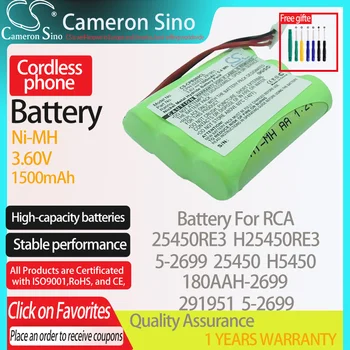 CameronSino Baterie pentru RCA 25450RE3 H25450RE3 5-2699 25450 H5450 se potrivește RCA 180AAH-2699 291951 5-2699 Baterie telefon fără Fir