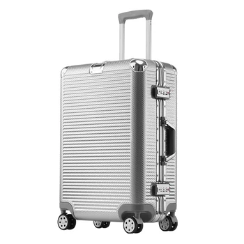 Noi populare de rulare de bagaje de lux cu cadru de aluminiu spinner transportat pe cărucior valiza sac bărbați femei călătorie de afaceri valiza