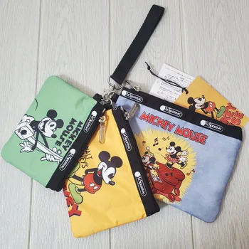 Desene animate Disney Mickey monedă pungă de pluș rucsac trei piese fata detasabila schimbare de stocare încheietura mâinii sac de cosmetice