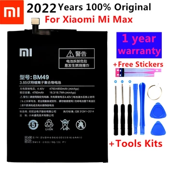Xiao Mi schimb Originale Baterie BM49 Pentru Xiaomi Mi Max Autentic Baterie Telefon 4850mAh+Instrumente Gratuite+Autocolante