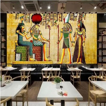 Personalizat murale 3D tapet Egiptene antice cultura de tip clan 3d pictura murala mare rezumat camera de zi dormitor fundal de hârtie de perete retro