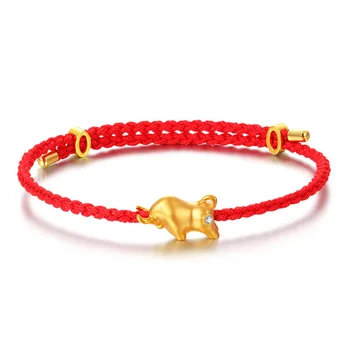 KOFSAC 2021 Bratari la Modă Pentru Femei de Aur Zodiac Taur Roșu Cablul de Tricotat Bratara de Ajustare Fata de Partid Bijuterii Cadou de Anul Nou