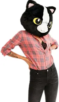 Pisica Cap de Animal Acoperă Petrecere de Halloween și de Cosplay, Costume de Pluș Mare Eveniment de Cosplay și Costume Cosplay