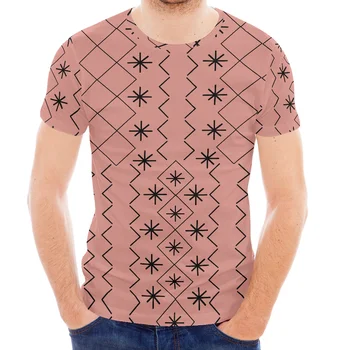 De Design de moda de Vara Plus Dimensiune bărbați Îmbrăcăminte pentru Bărbați Trib Polinezian Print T-Shirt se Potrivește O Gatului Maneci Scurte Musculare Topuri Tricouri