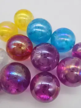 100g Naturale glob de cristal Mixt pachet Titanium Aura Galvanizare Cristale de Cuarț Sfera Minge de Vindecare Decor Cadou