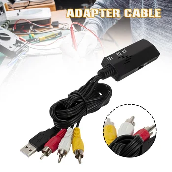 4-in-1 Audio-Video Conector Cablu AV RCA Adaptor Convertor Compatibil cu HDMI Fir Lung Flexibil Convertoare Video 1m lungime