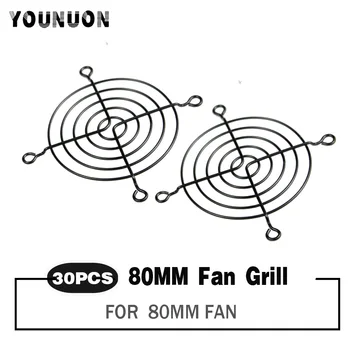 30 de Piese 80mm Fan Grill 80mmx80mm Negru Sârmă de Metal Deget de Paza Pentru CPU Fan DC Fan Grill Paza Protector Placat cu Nichel