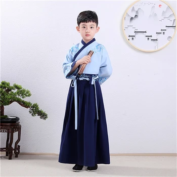 2021 Tradițională Chineză Tang Dynasty Hanfu Copii Performanță Etapă Stabilită De Îmbrăcăminte Băiat Costume De Dans Rochie De Petrecere Copii, Uniforme