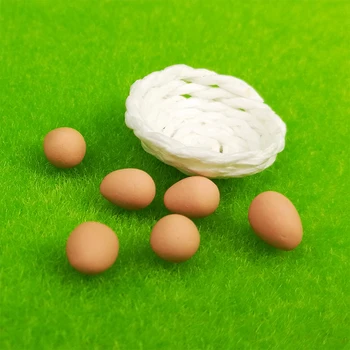 1:12 casă de Păpuși în Miniatură Alimentare Un Coș De Ouă Pentru Casa Papusa Accesorii FH001