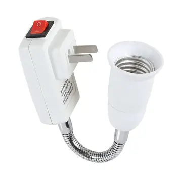 WSFS Cald E27 Adaptor de Priza cu intrerupator On/Off pentru a NE Plug,Flexibil Extensie Bec Lampa Titularul Converter