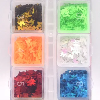 12 culori in set Neon Holografic fluture cu Sclipici forme multiple forma paiete indesata sclipici pentru Unghii DIY Decorare Kit