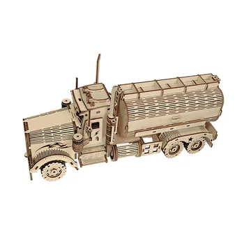 Neterminate 3D Puzzle din Lemn Camion Copii Ambarcațiuni DIY Jucării de Crăciun Cadou de Ziua de nastere