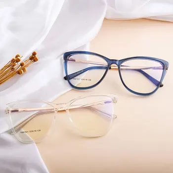 Moda Retro Plin Rim Anti-Blue Ray Miopie Ochelari Cu Ramă De Plastic Ochelari Ochi De Pisica New Sosire Vânzare Fierbinte Femei Stil