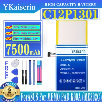 Original YKaiserin Baterie 7500mAh C12P1301 Pentru Pentru ASUS MEMO PAD K00A ME302C Pentru MemoPad 10.1