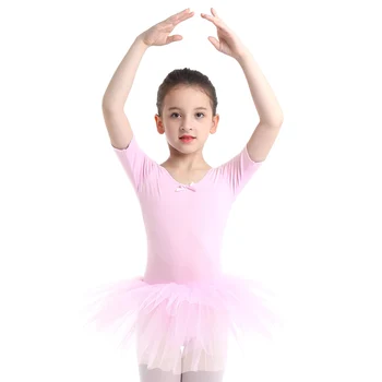 Nouă Copii De Balet, Dans, Rochie Maneca Jumătate De Bumbac Tul Dans Tricou Fata Gimnastica Pentru Dans Balerina Copii, Costume Petrecere