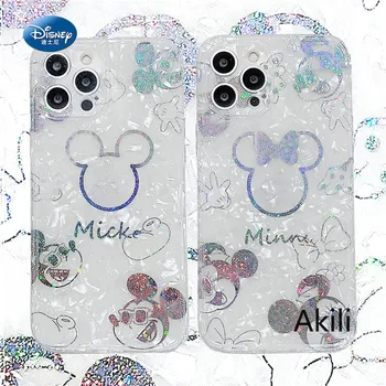 Disney 2022 Mickey Minnie Telefon Mobil Caz pentru iPhone 13 12 11 Pro Max X XR 7 8 Plus Cuet Anti-Toamna Mobil Capac de Protecție