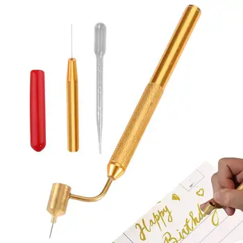 Linie fină de Lichid Scriitor Pen 0.5/0.7 MM Pictura Pen Lichid Scriitor Pen Bine carioca Bine Pictura Stilou de Aur Alamă