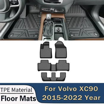 Pentru Volvo XC90 2015-2022 Auto Covorase Toate-Vreme TPE Non-alunecare de Jos Covoare de Linie de Mărfuri Pad rezistent la apa Tavă Portbagaj Mat Accesorii