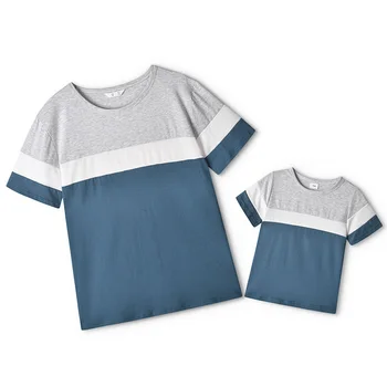 Familie de Potrivire Haine Tatăl și Fiul Imprimare Topuri Om Băiatul Casual de Vara Tricouri cu Maneci Scurte Rotund Gat Sport Adult Copil din Bumbac T-shirt