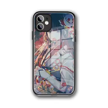 Anime drăguț caractere Caz Telefon din Sticla Temperata Pentru iPhone 12 Pro Max Mini 11 XR Pro XS MAX 8 X 7 6S 6 Plus SE 2020 caz