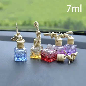 7ml de Călătorie Sticla de Parfum de Pahar Auto, cu Pandantiv Ornament Cub de Apă Recipient Gol Reîncărcabile Sticla en-Gros 20buc