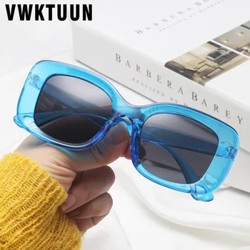 VWKTUUN Transparent ochelari de Soare Vintage Square Pahare Colorate Ochelari de Soare Pentru Femei Barbati Bomboane de Culoare ochelari de soare Retro Ochelari de soare