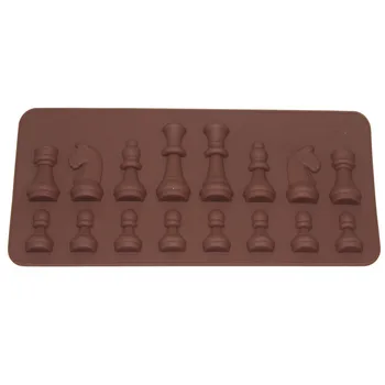 Silicon Matrite 3D Internațional de Șah Formă de Patiserie, Ciocolata, Săpun de Zahăr Fondant Drăguț Tava de Bucătărie de Copt Tort de Decorare