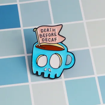 Nou Albastru ceașcă de cafea Creativ interesant, Minunat pini para ropa decor Pin badge insigna pentru rucsac Desene animate XZ1403-A
