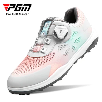 PGM XZ238 Femei Pantofi de Golf antiderapante Greutate de Lumină Moale Respirabil Adidași Femei Gradient mesh upper Buton Curea Pantofi de Sport