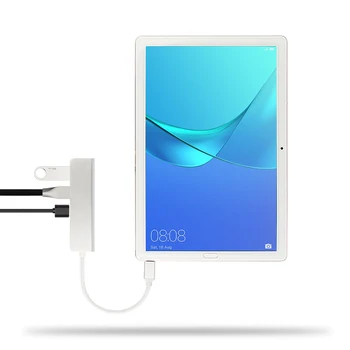 5-în-1 de Tip C HUB de Aluminiu Aliaj de USB-C Adaptor Port USB 3.0 SD/TF Card Reader Pentru Huawei MediaPad M5 Lite 10 10.1 Tableta PC Caz