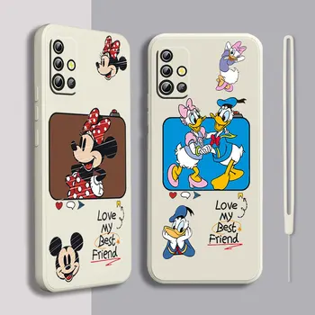Mickey Mouse, Donald Duck Caz de Telefon Pentru Samsung A22 A30S A30 A31 A32 A33 A42 A50 A51 A52 A53 A71 A72 A73 Lichid Frânghie Moale Înapoi