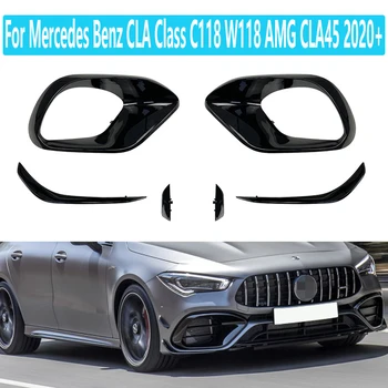 Pentru Mercedes Benz CLA Clasa C118 W118 CLA45 AMG 2020 2021+ Accesorii Auto prelungire Bara Fata Spoiler Grila de Ceață Lampă Capac Ornamental