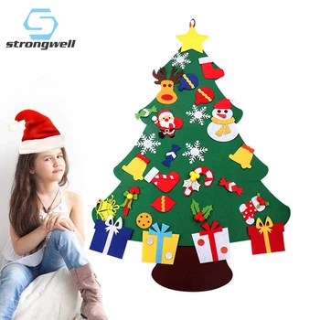 Strongwell Festival Consumabile Creative Simțit Pom de Crăciun Crăciun Fericit Decoratiuni Pentru Casa 2021 DIY de Crăciun Ornament