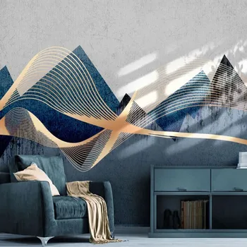 Personalizat Murală Tapet 3D Moderne Abstracte Linii Geometrice Fresca TV Camera de zi Canapea Dormitor Decor Acasă Papel De Parede Sala 3 D