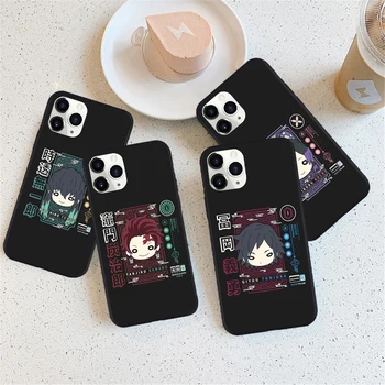 Kamado Nezuko Kimetsu Nu Yaiba Demon Slayer Caz de Telefon Negru Pentru iphone 6 se 6s 7 8 11 12 13 plus mini x xs xr pro max
