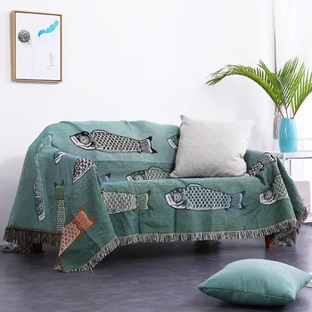 Lucky Koi Pește Canapea Arunca Pătură Decorative Cobertor Manta Para Canapea/Paturi Foaie Non-alunecare Canapea Acoperi Cadou de casă nouă