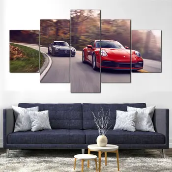 Nu Încadrată 5Pcs 911 GT Auto Cuadros de Perete de Arta Canvas Postere Poze Home Decor Pentru Camera de zi Tablouri Decor