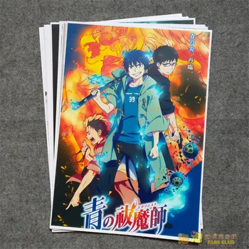 8 buc/set Anime Ao no Exorcist poster Okumura Rin Kamiki izumo Yukio poze de perete pentru camera de zi A3 postere de Film pentru cadouri