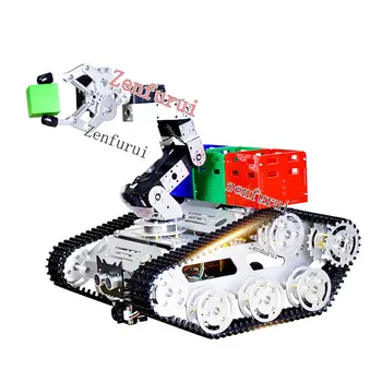 De Urmărire inteligent de Evitare a obstacolelor Concurenței pe Șenile Robot Contur Auto Open Source Cu 6 Grade de Libertate De Braț Mecanic DIY