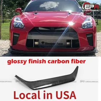 (Locale În statele UNITE ale americii) pentru Nissan R35 2017-19 GTR MY17 Fibra de Carbon Bara Fata Gratar Plasă de Grile de Acoperire Trim Bodykits